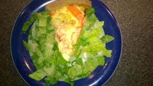 quiche carottes courgettes avec salade