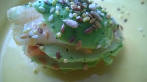 mille feuilles avocat poisson fumé